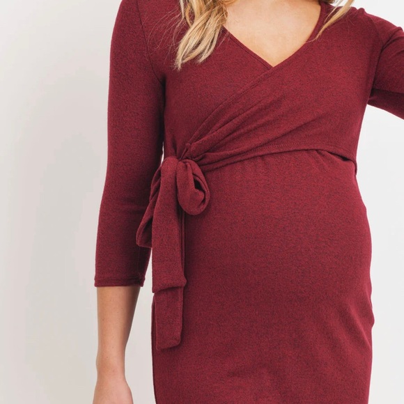 NWT Brushed Hacci Maternity/Nursing Dress - Picture 3 of 6